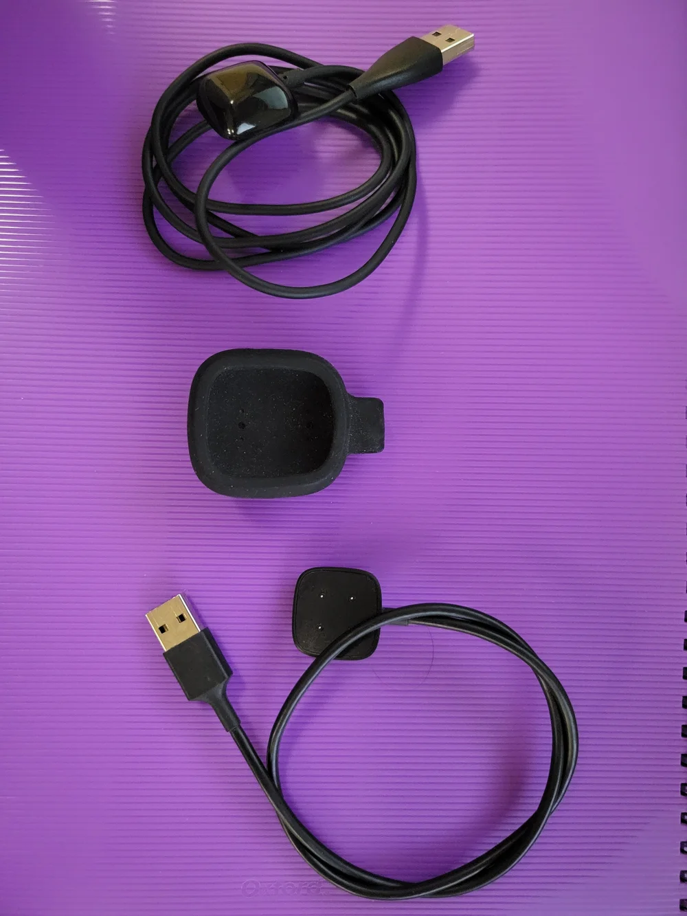 Fitbit Versa 3 With Bands, Charging Cords, And Silicone Shoe Clip